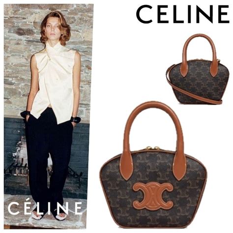 celine bowling|MINI BOWLING IN TRIOMPHE CANVAS AND CALFSKIN.